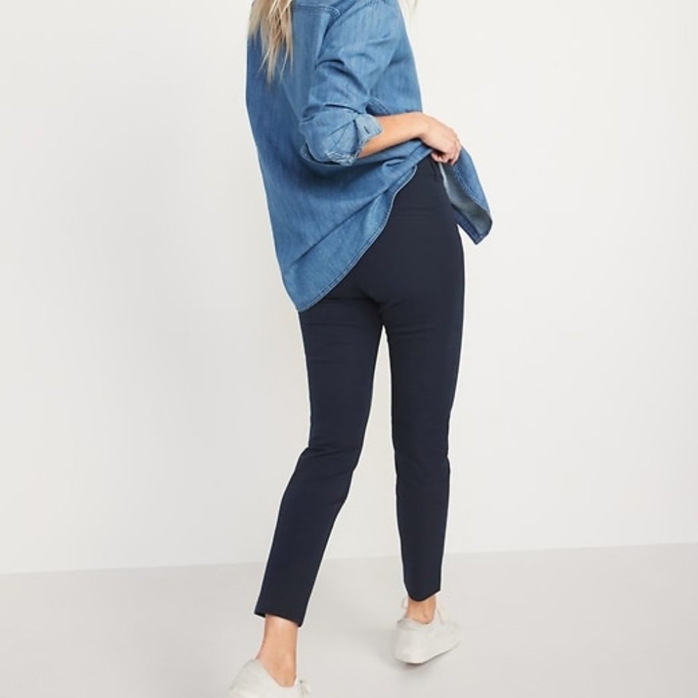 NWT OLD NAVY BLUE PIXIE ANKLE PANTS Women sz 2